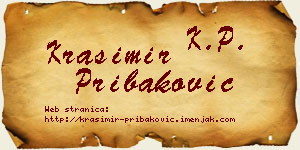 Krasimir Pribaković vizit kartica